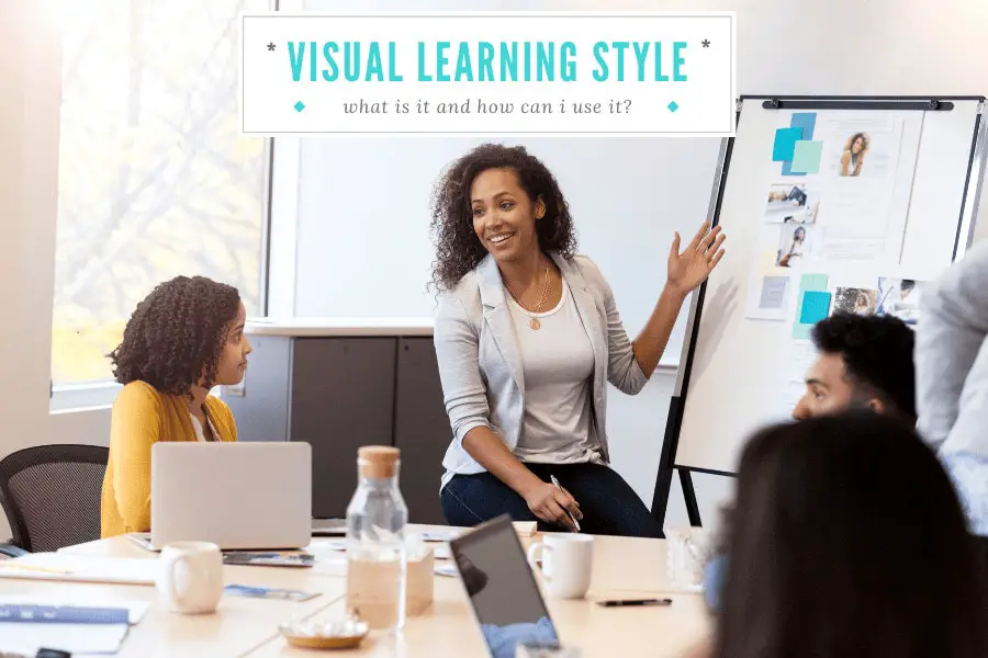 VARK visual learning style being used by female student in class