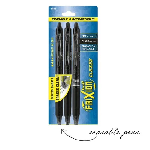 erasable pens