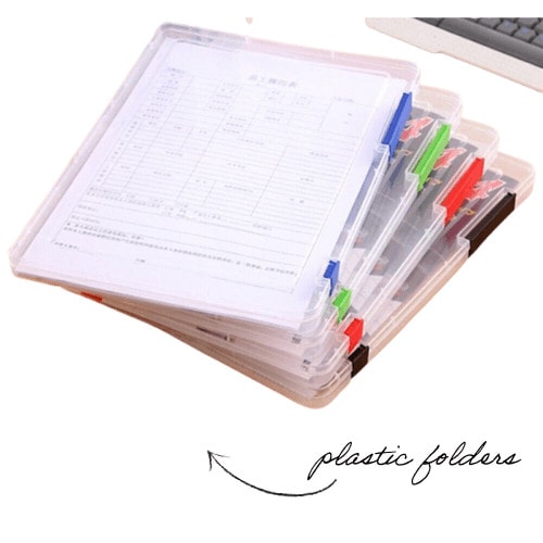 plastic folders