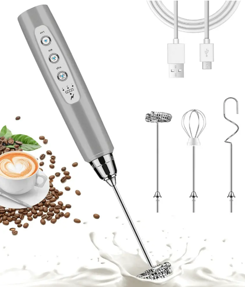 Rechargeable Electric Whisk with 3 Heads