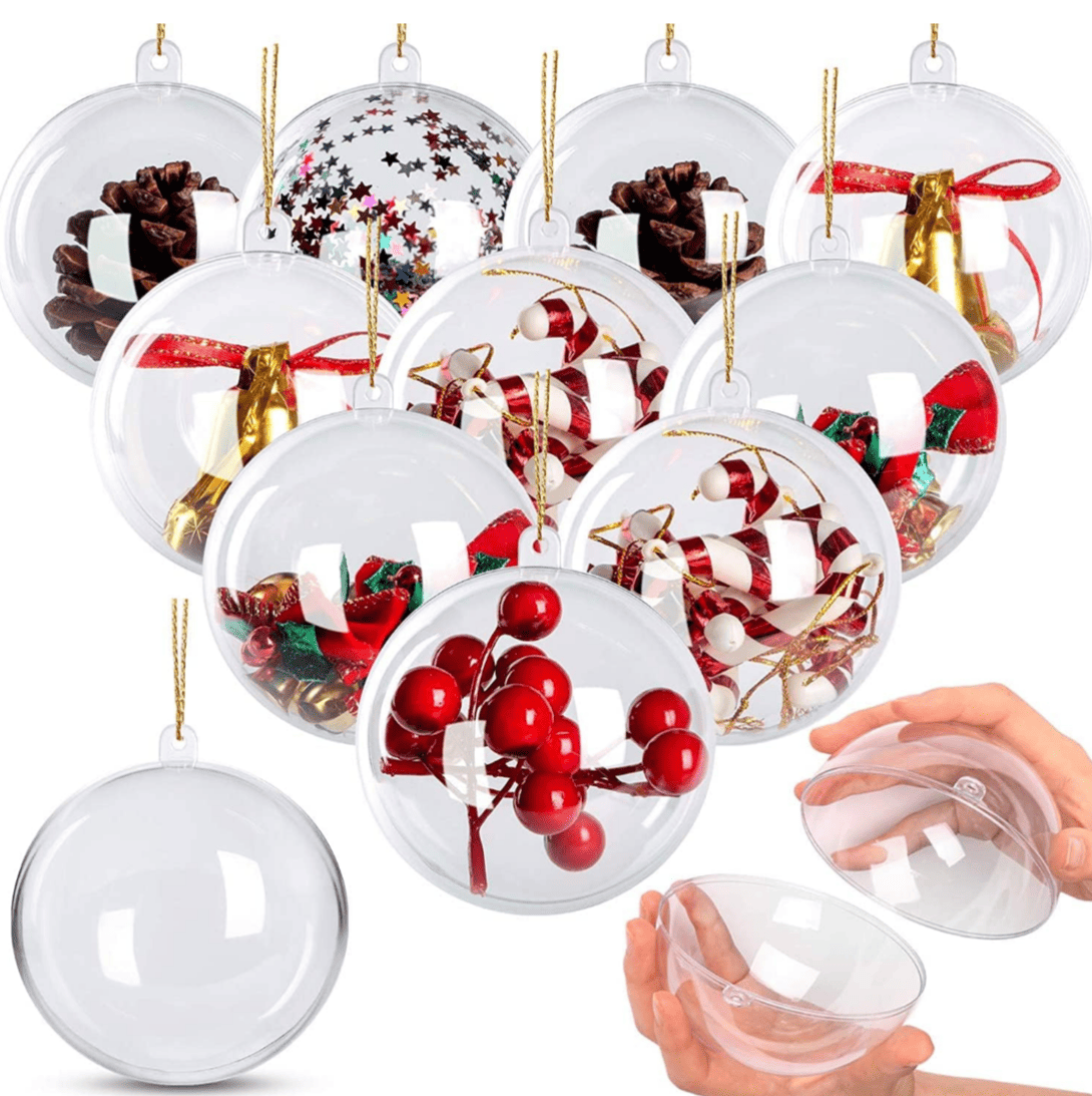 Plastic Ornaments for Crafts Fillable