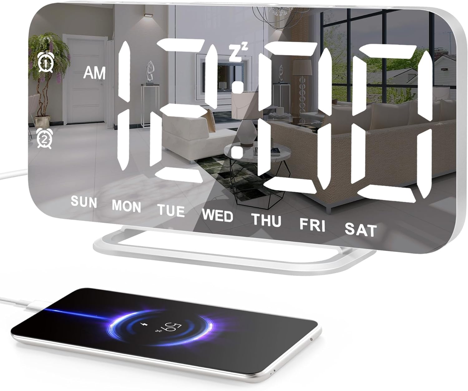 Slim LED Digital Alarm Clock