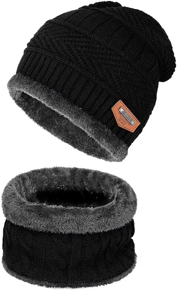 Warm Winter Beanie Hat & Scarf Set