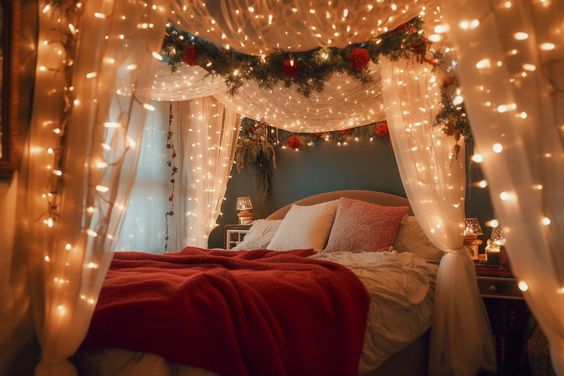 christmas canopy bed