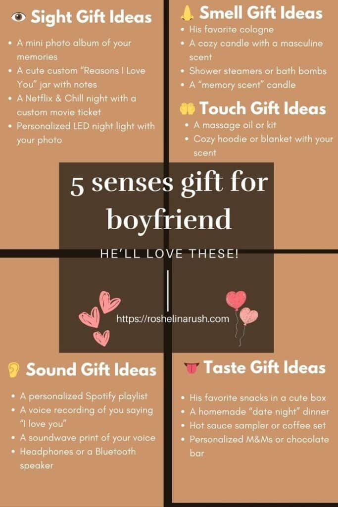 5 senses gift for boyfriend
