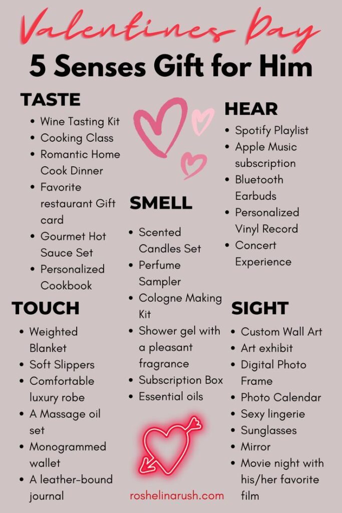 5 senses gifts ideas for him