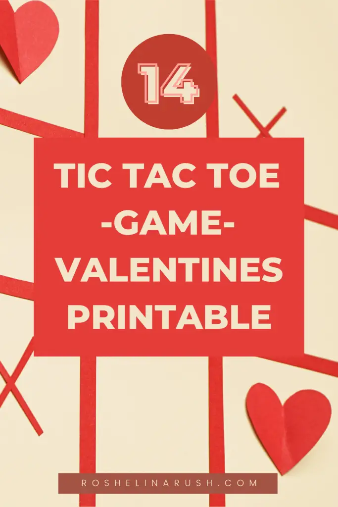 Tic Tac Toe Game Valentines Printables