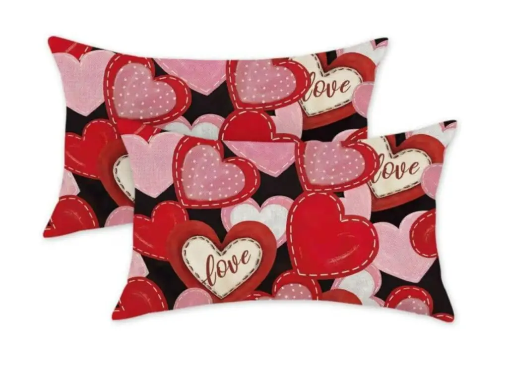 Valentines Heart Throw Pillow Covers