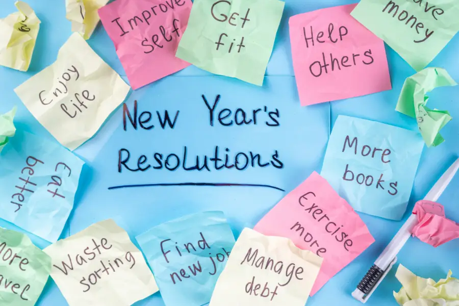 top new year's resolutions list