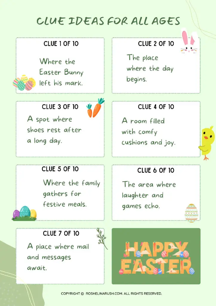 Easter Egg Hunt Clues For All Ages PDF File 1 pdf