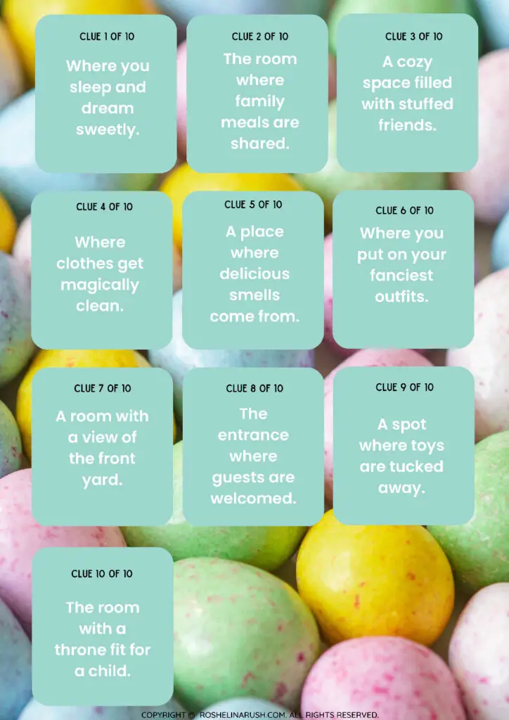 Easter Egg Hunt Clues For Children PDF File pdf