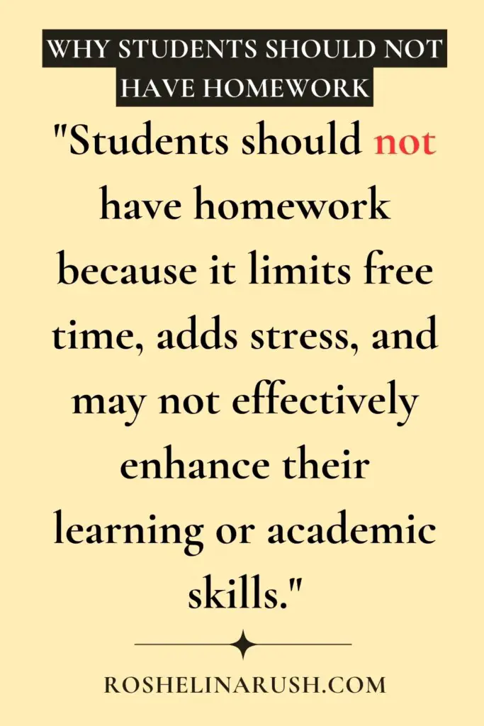 Why High School Students Should NOT Have Homework