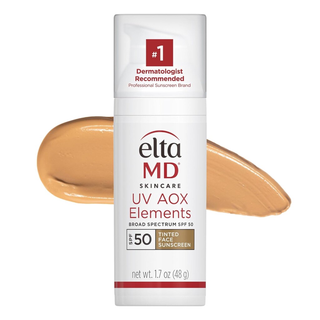EltaMD UV AOX Elements Tinted Mineral Face Sunscreen, SPF 50 Tinted Sunscreen