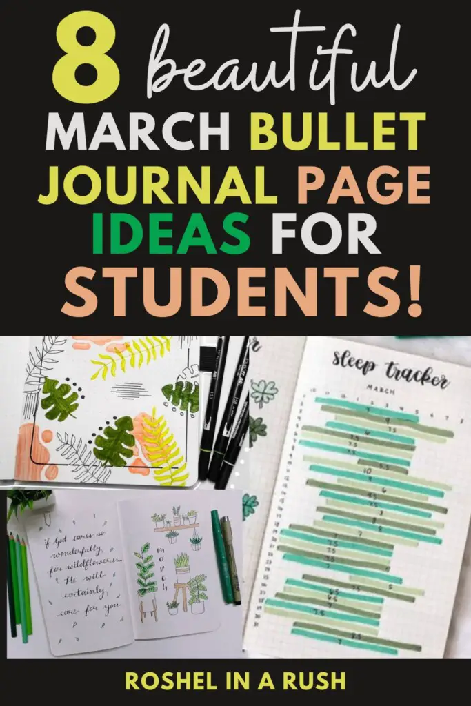 March Bullet Journal Page Ideas for Students Pinterest