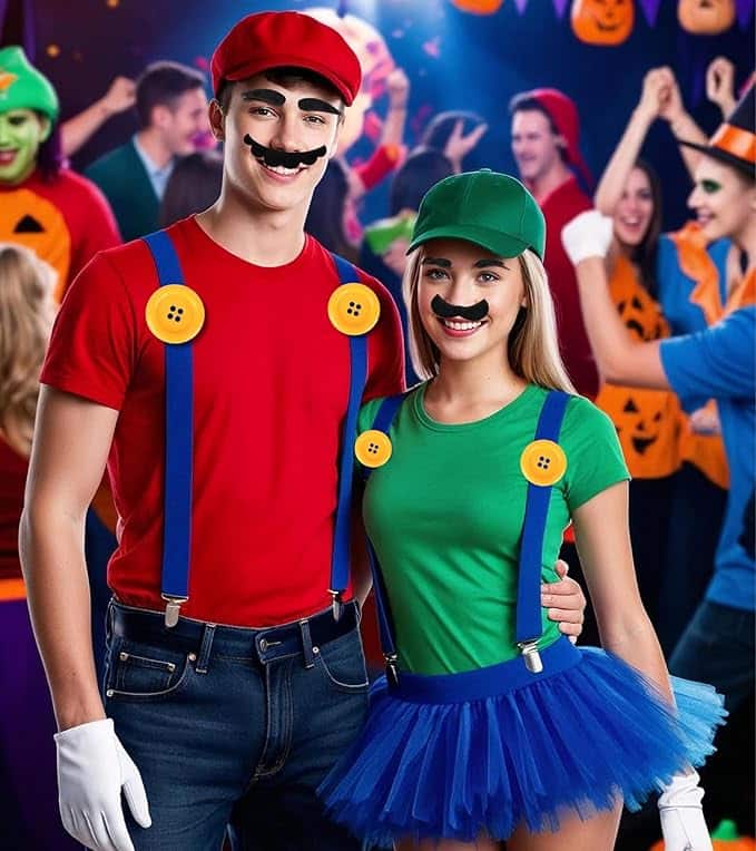 2 Person Duo Halloween Costumes Party Cosplay Set