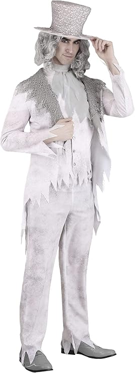 Mens Victorian Ghost Groom Halloween Costume