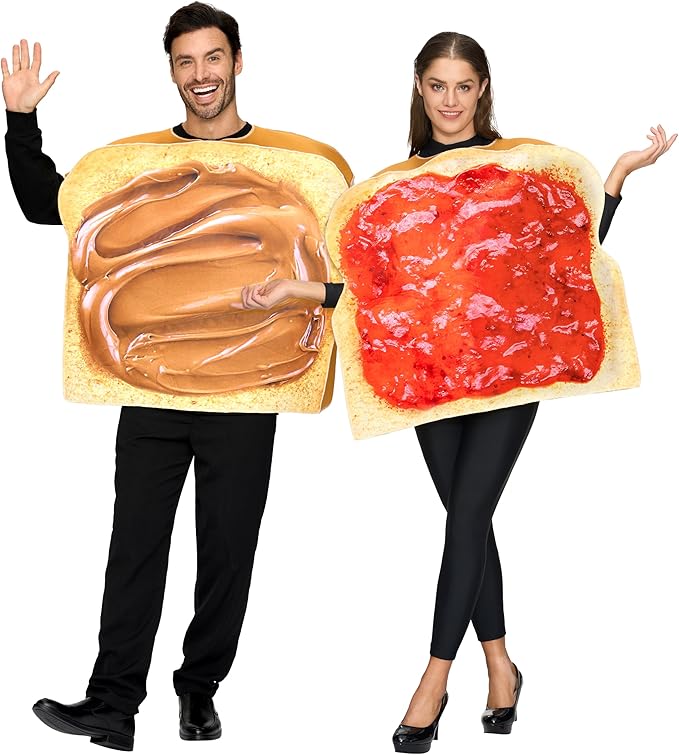 Peanut Butter and Jelly Costume, Halloween Adult Couple Costume for Halloween