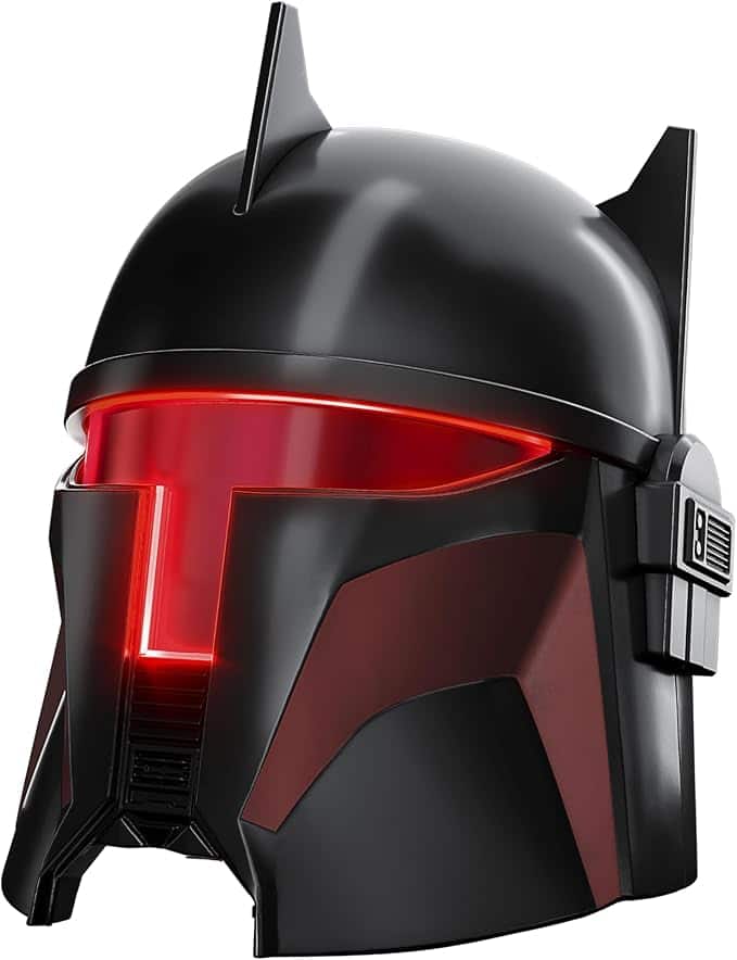 STAR WARS The Black Series Moff Gideon Helmet Image of a futuristic black and red sci-fi helmet with glowing red visor details. This bold accessory is perfect for **Black man Halloween costume ideas**, ideal for creating a mysterious space warrior or armored hero look for Halloween or cosplay events.