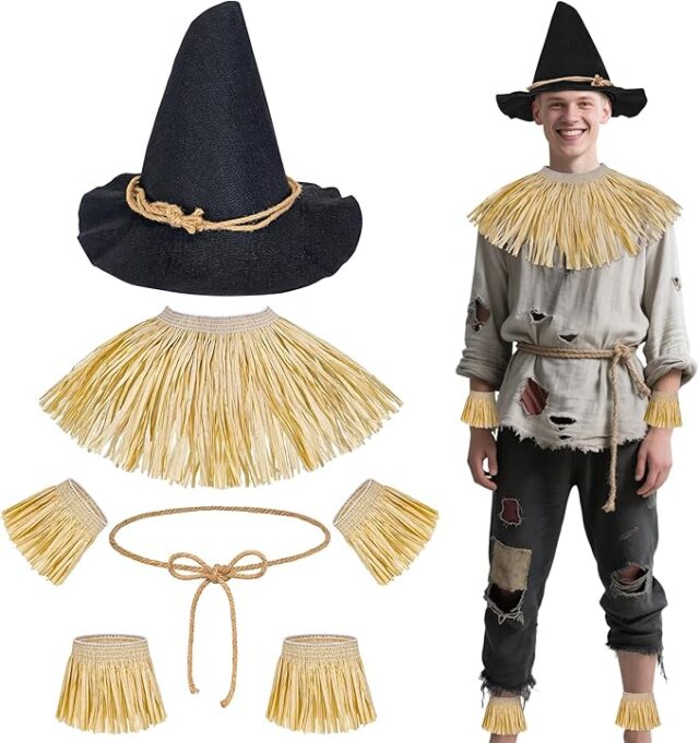 Wizard Scarecrow Costume with Hat