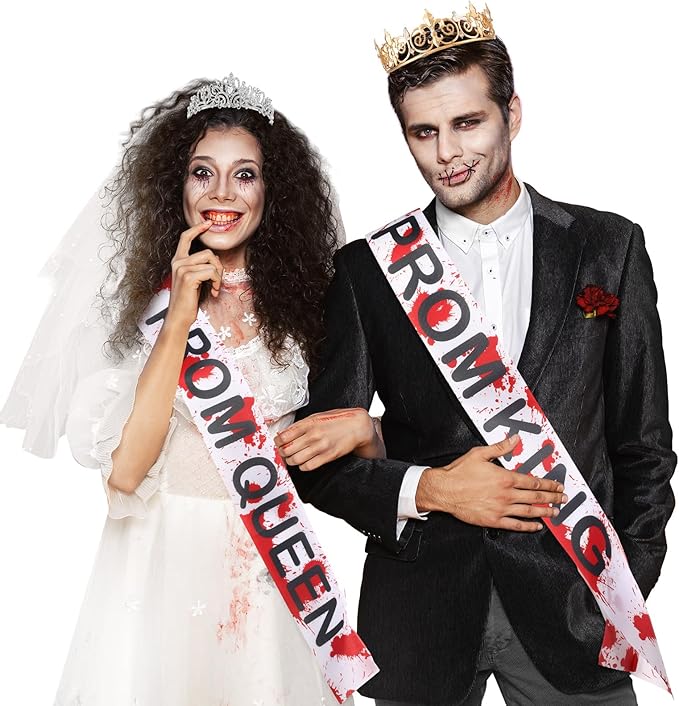 Zombie Prom Queen Prom King Crowns Tiaras Sash