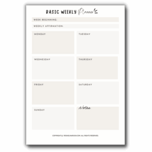 Basic Weekly Planner